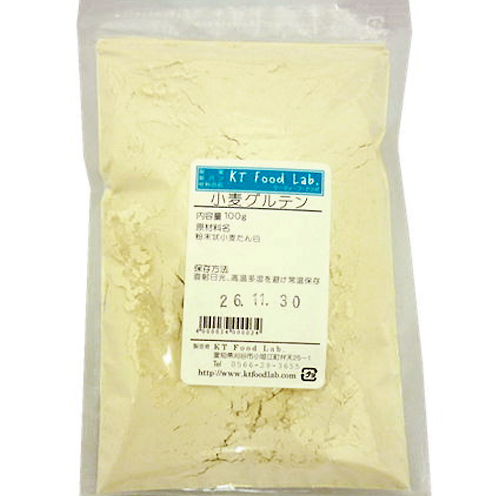 小麦 グルテン 100g グルテン粉 小麦グルテン 粉末状 小麦たん白 粉末 小麦タンパク 麺の弾力 パンのボリュームアップに Kt Food Lab