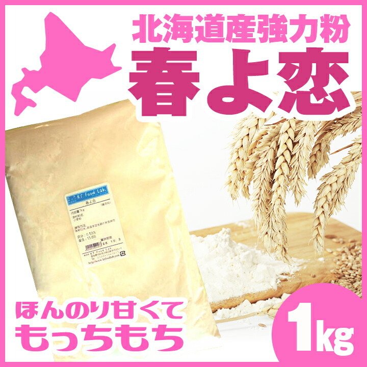 春よ恋 1kg 強力粉 パン用小麦粉 / 北海道産 100% 小麦粉 国産 / 天然 